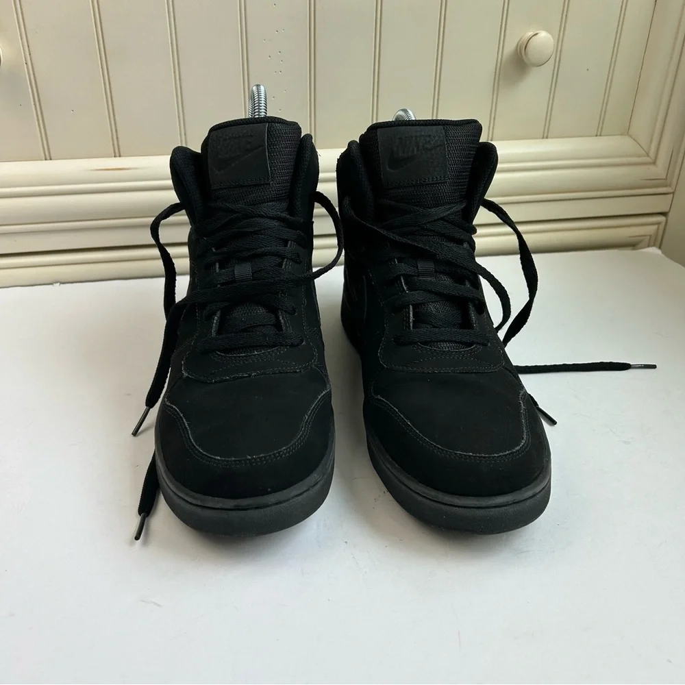 Nike Ebernon High Top Mid SE Triple Black Men's Basketball Athletic Shoes Gym